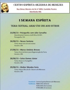 semana espirita cebm